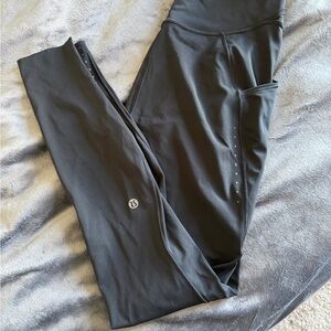 lululemon athletica Black High-Waist Leggings with Side Pocket